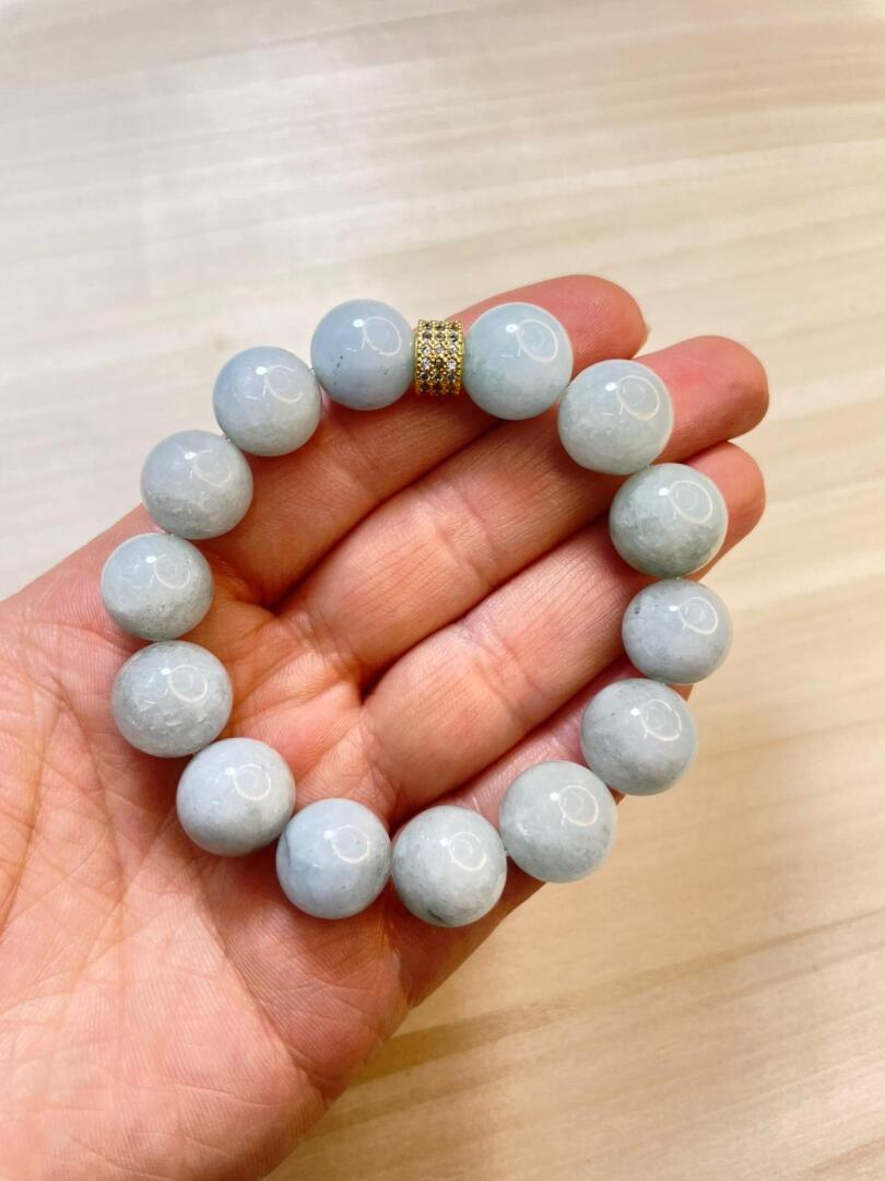 Akuamarin 13mm A+ Bileklik - 1