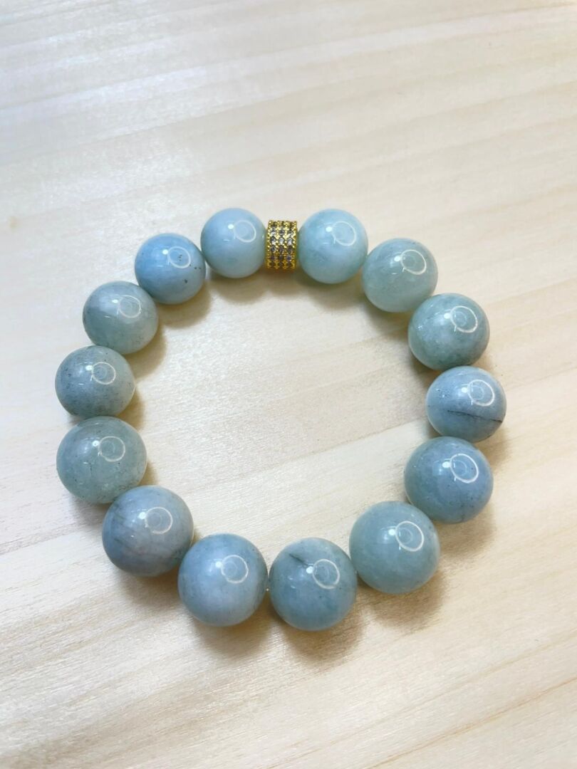 Akuamarin 13mm A+ Bileklik - 3