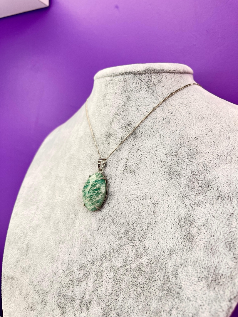 Amazonit Taşı Kolye – Elips Enerji - 1