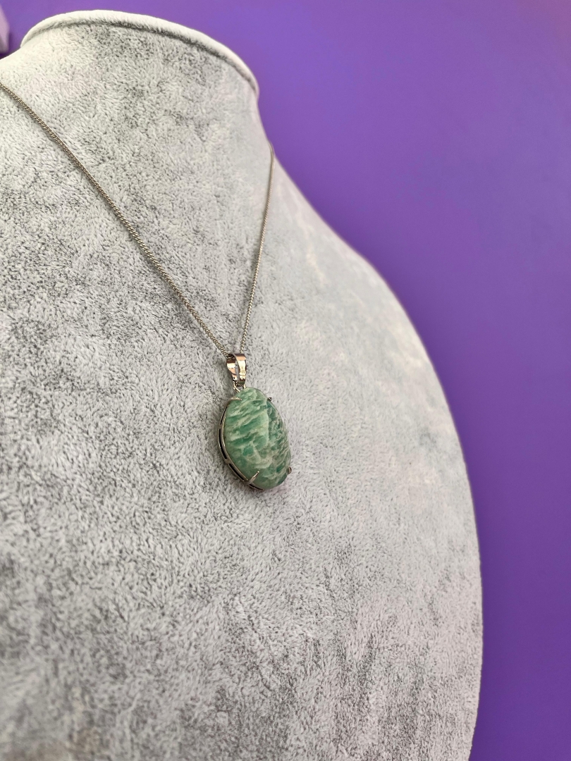 Amazonit Taşı Kolye – Elips Enerji - 2