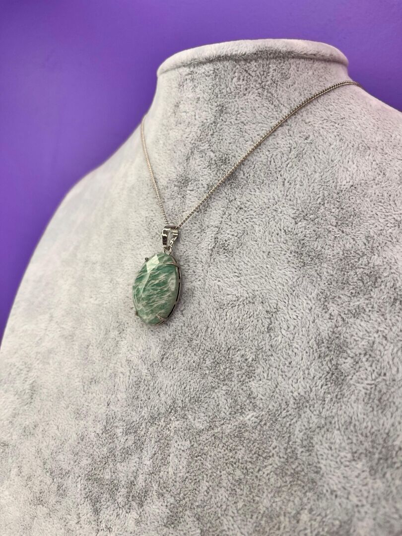 Amazonit Taşı Kolye – Elips Enerji - 4