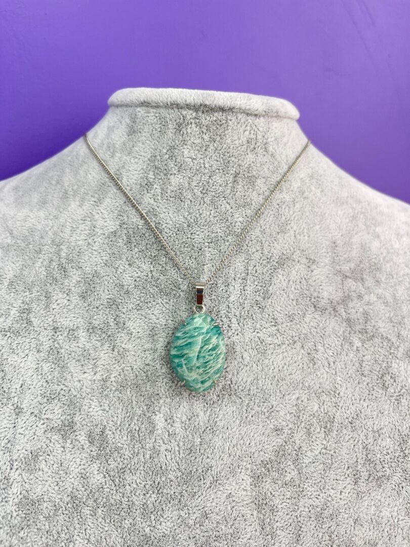 Amazonit Taşı Kolye – Elips Enerji - 5