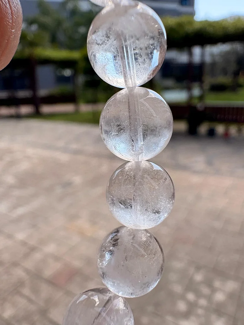 Beyaz Kuvars 8 mm Bileklik - 3