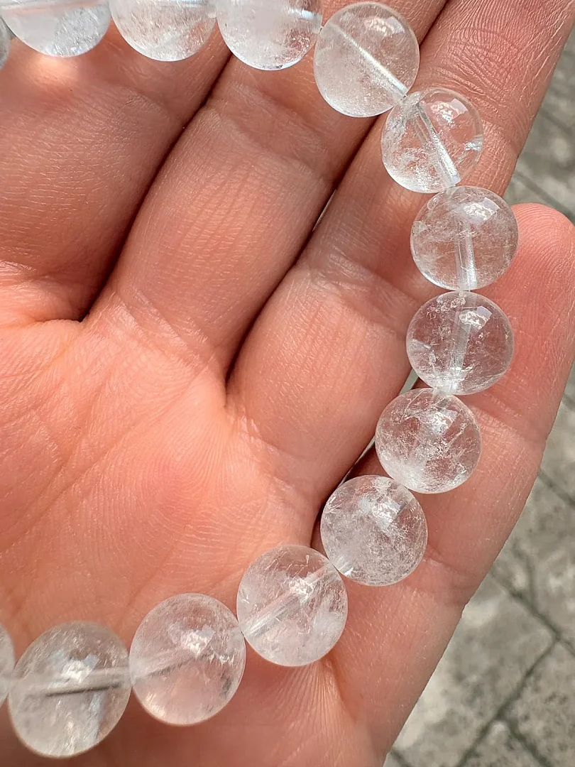 Beyaz Kuvars 8 mm Bileklik - 2