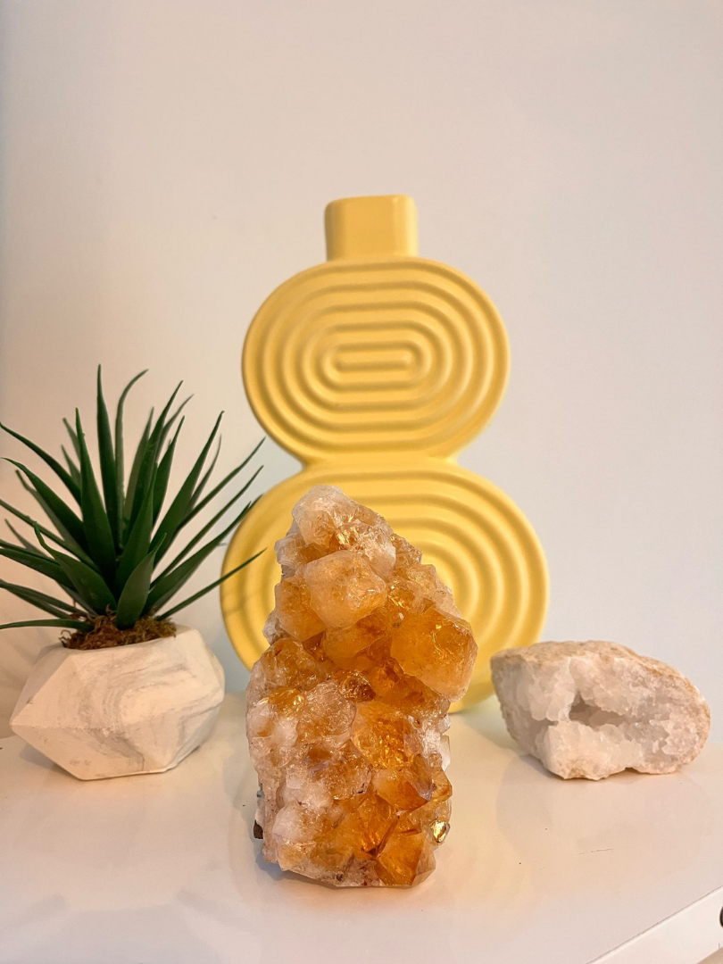 Büyük Kütle Sitrin Taşı | Bolluk ve Bereket Kristali - 1