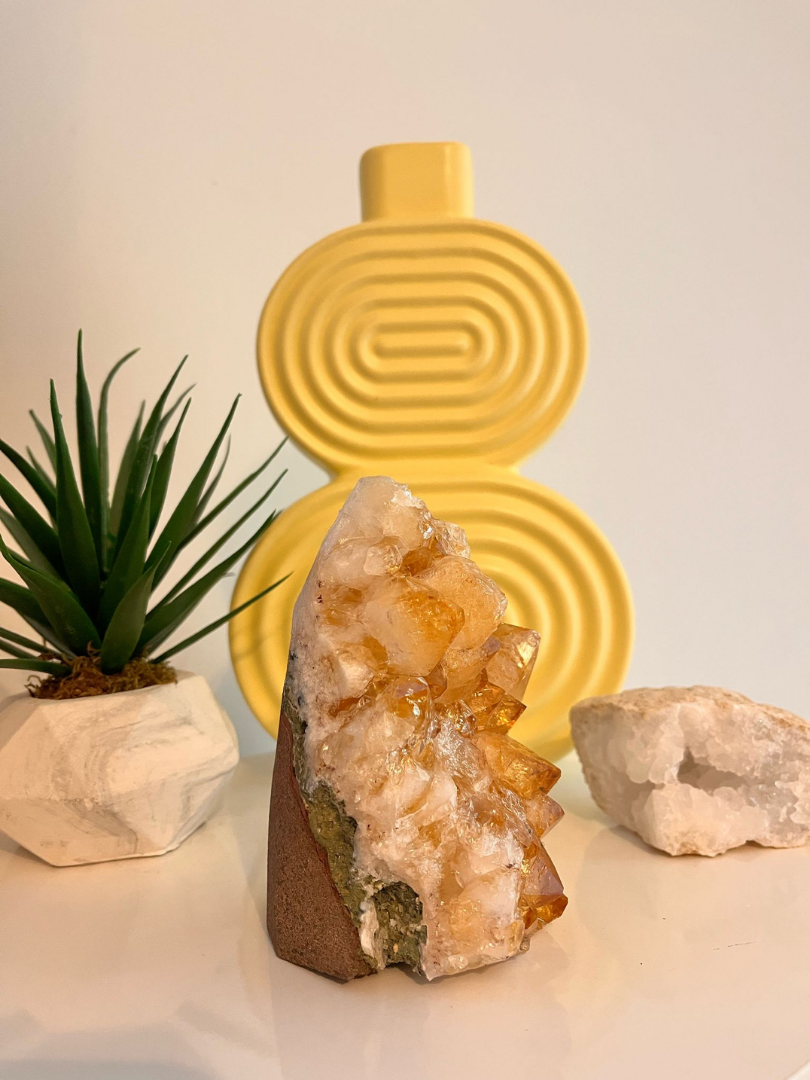 Büyük Kütle Sitrin Taşı | Bolluk ve Bereket Kristali - 2
