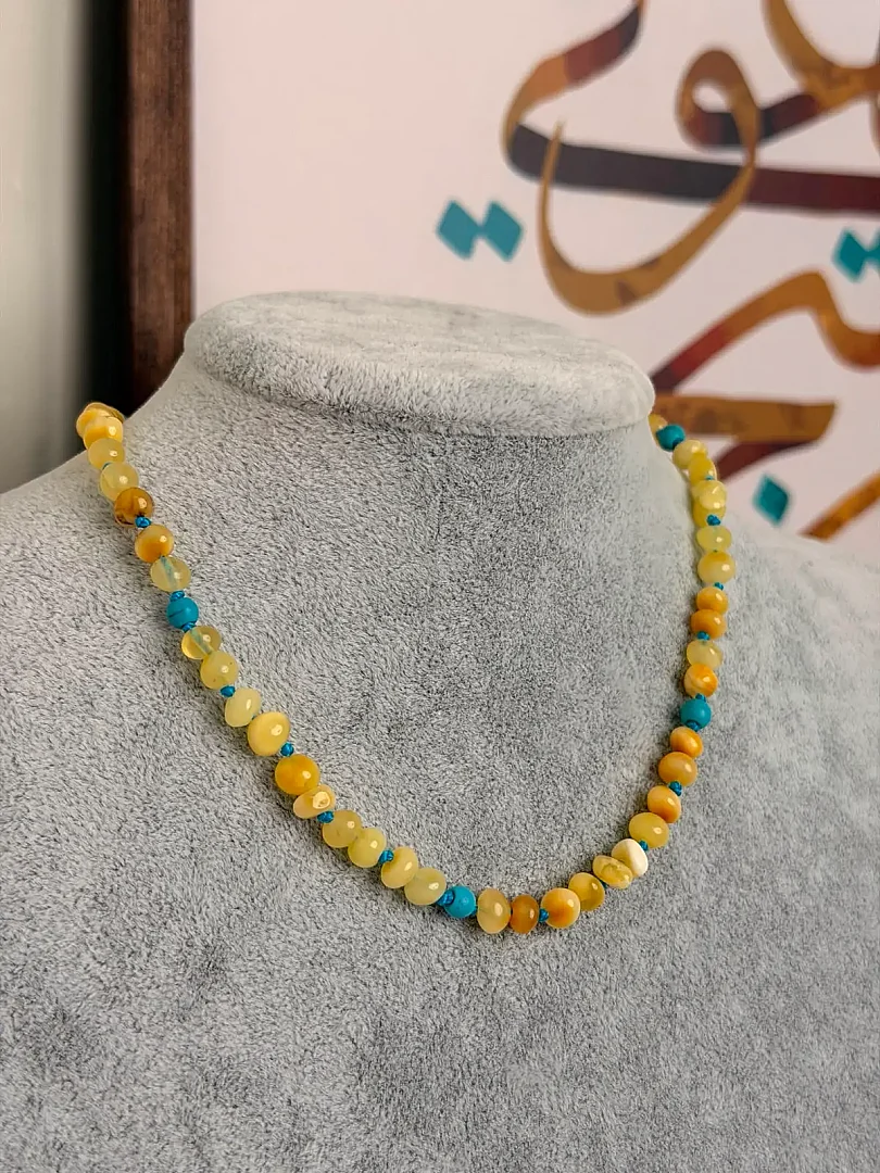Damla Kehribar Kolye (Mavi Şifa) - 3