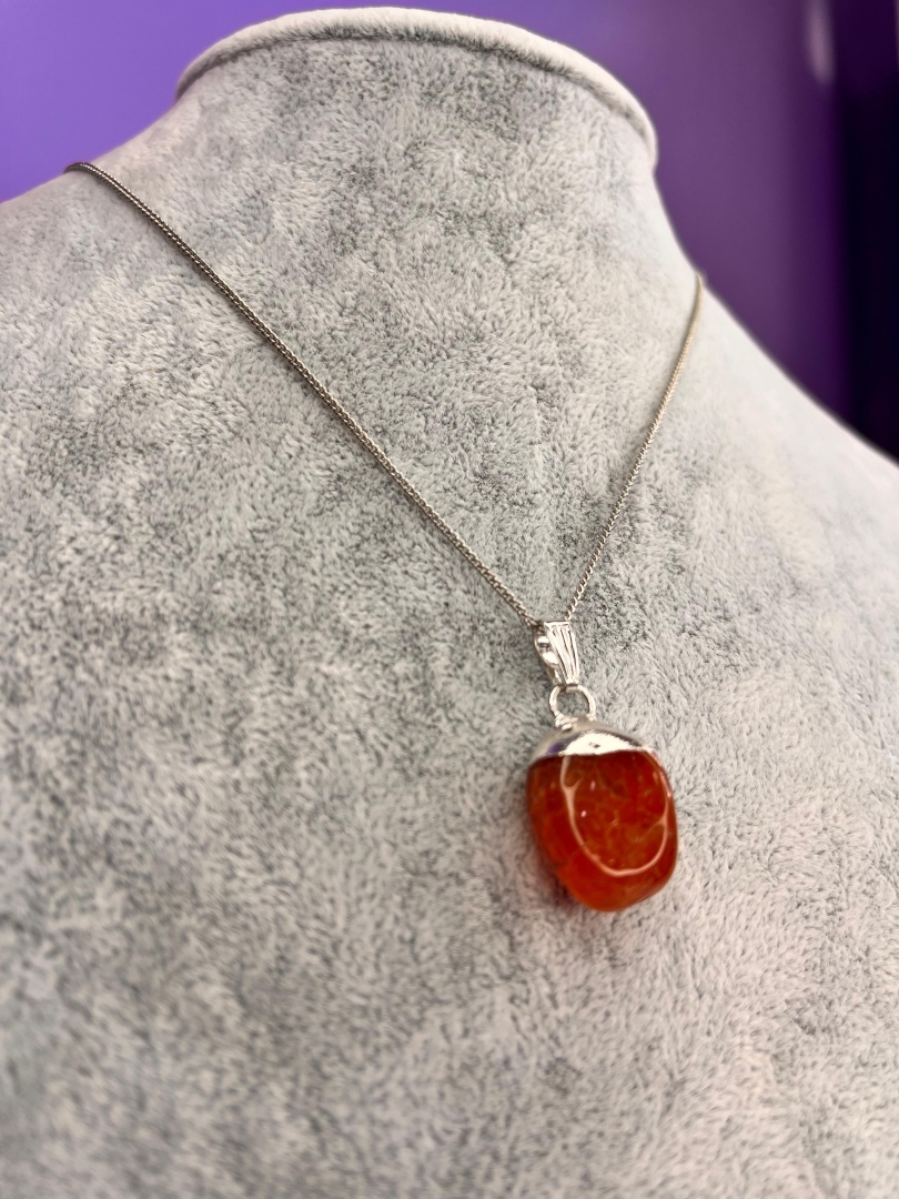 Ham Akik Taşı Kolye - Yemen Akik - 1