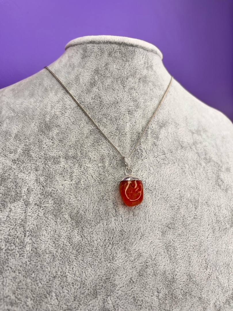 Ham Akik Taşı Kolye - Yemen Akik - 2