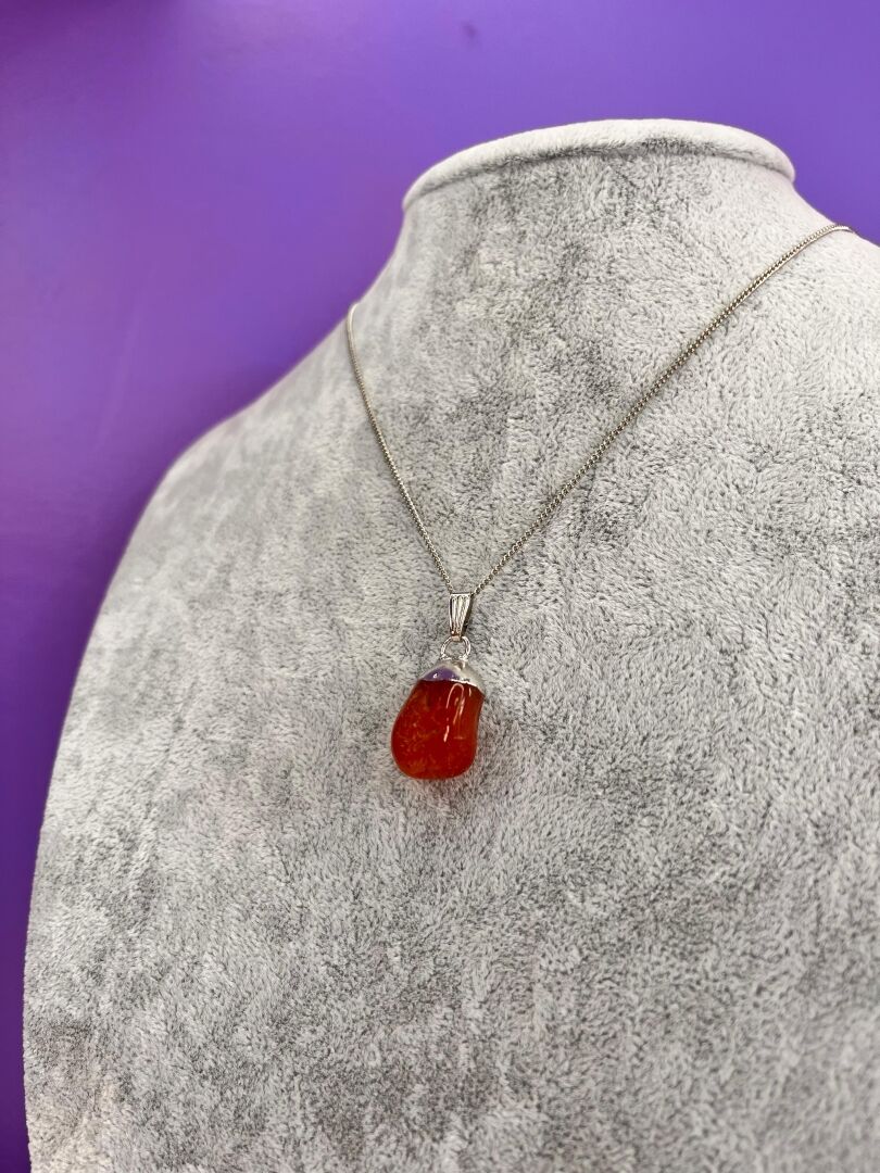 Ham Akik Taşı Kolye - Yemen Akik - 3