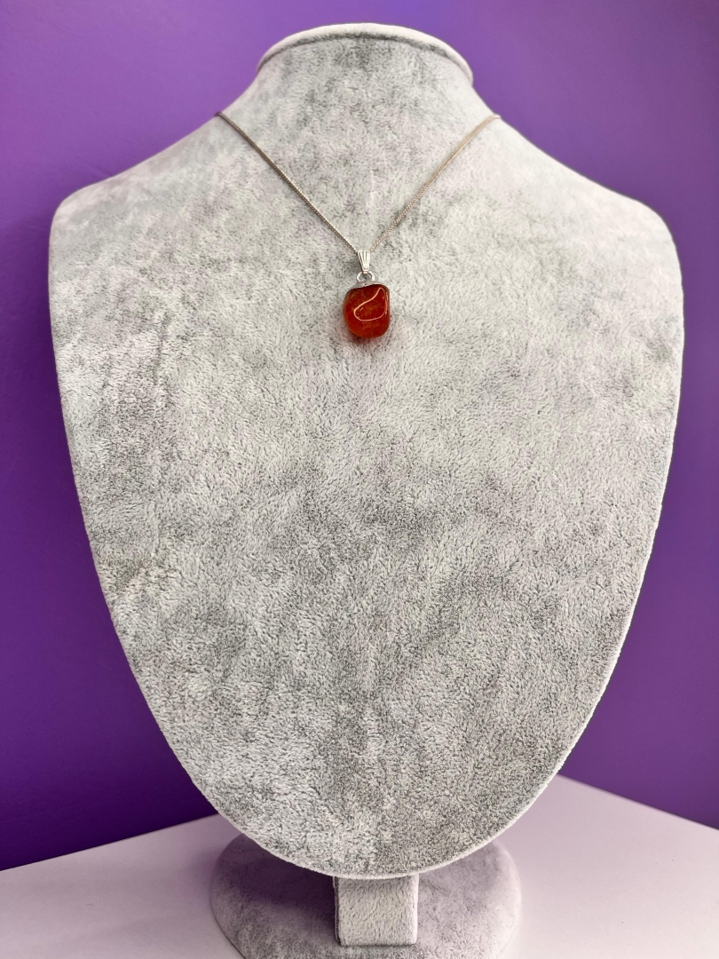 Ham Akik Taşı Kolye - Yemen Akik - 4