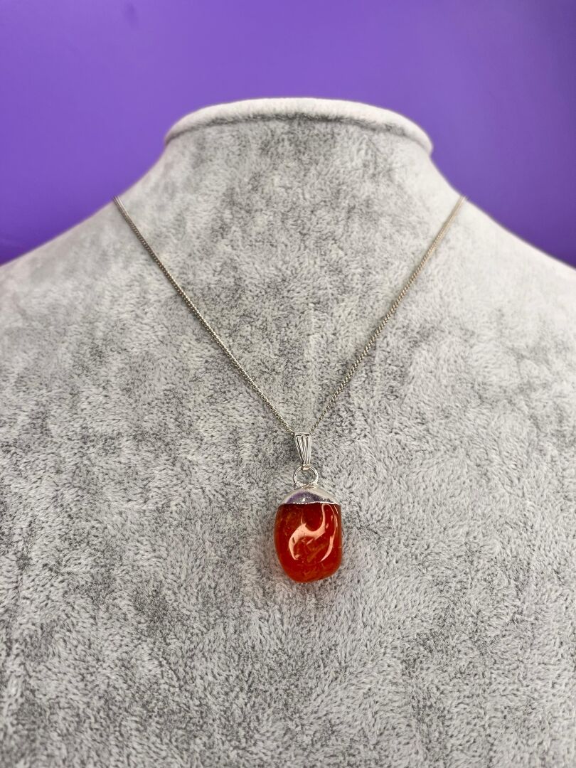 Ham Akik Taşı Kolye - Yemen Akik - 5