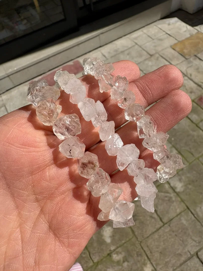 Herkimer Elması Bileklik - Beyaz - 3