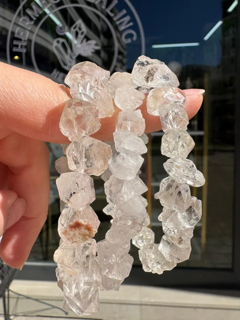 Herkimer Elması Bileklik - Beyaz - 4