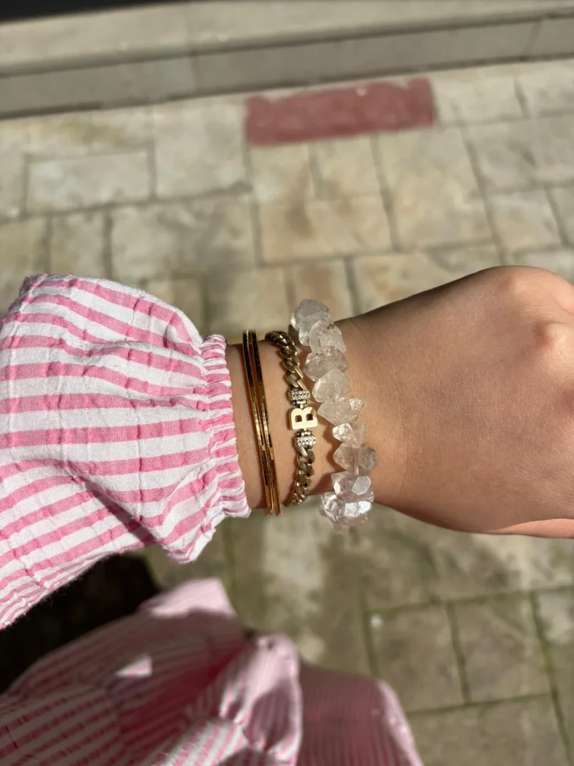 Herkimer Elması Bileklik - Beyaz - 2