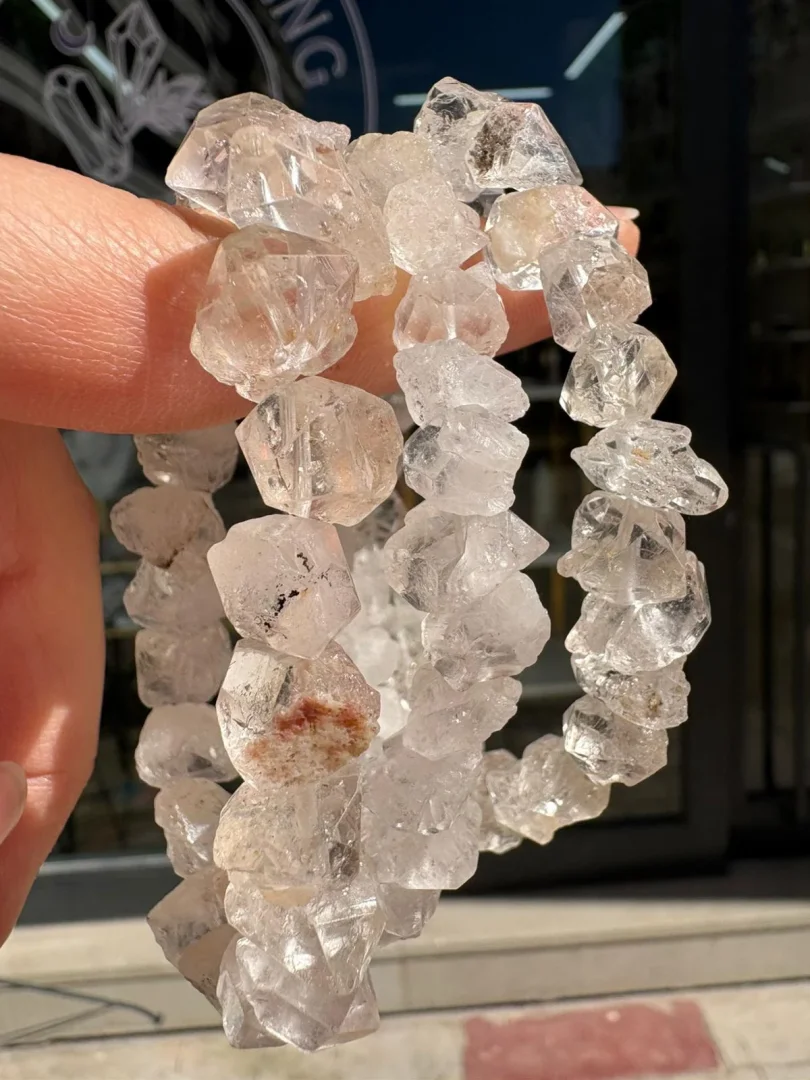 Herkimer Elması Bileklik - Beyaz - 1