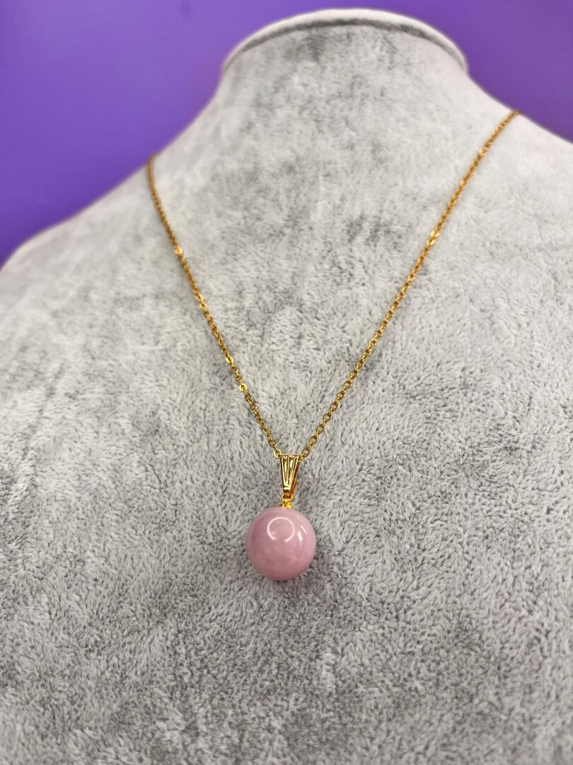 Orijinal Kunzit Kolye - Kalp Çakrası Dengeleyici Yüksek Frekans - 