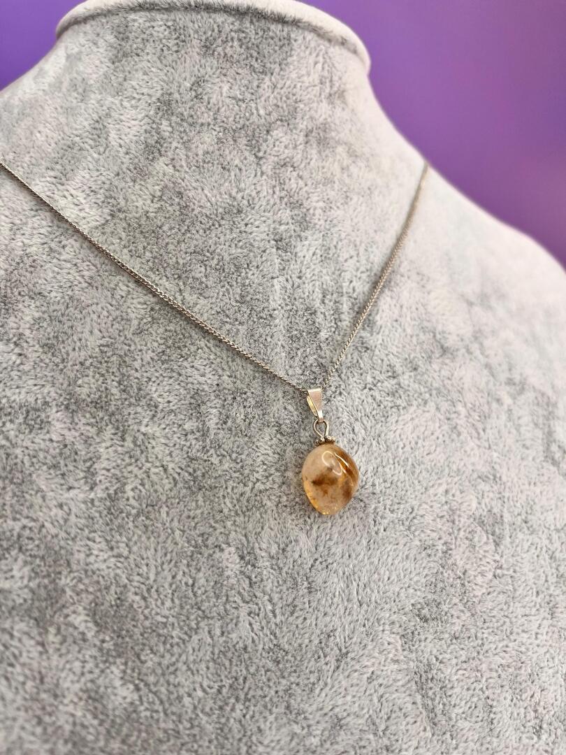 Sitrin Taşı Bolluk Bereket Kolyesi – Ham Taş Enerji - 2