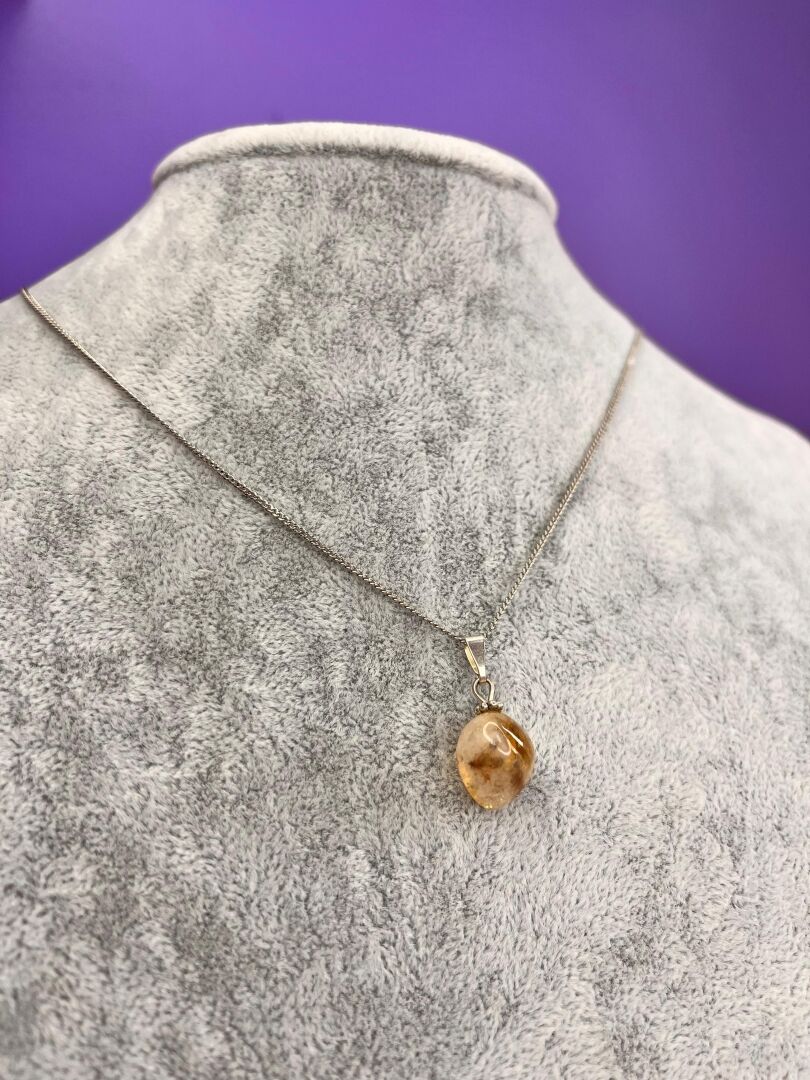 Sitrin Taşı Bolluk Bereket Kolyesi – Ham Taş Enerji - 3