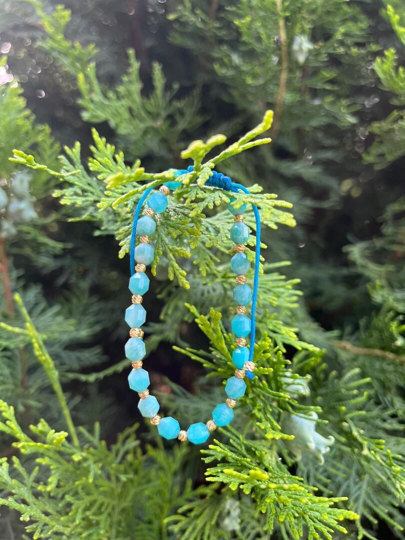 Stres Bilekliği (Amazonit) - Ayarlanabilir Bileklik - 2