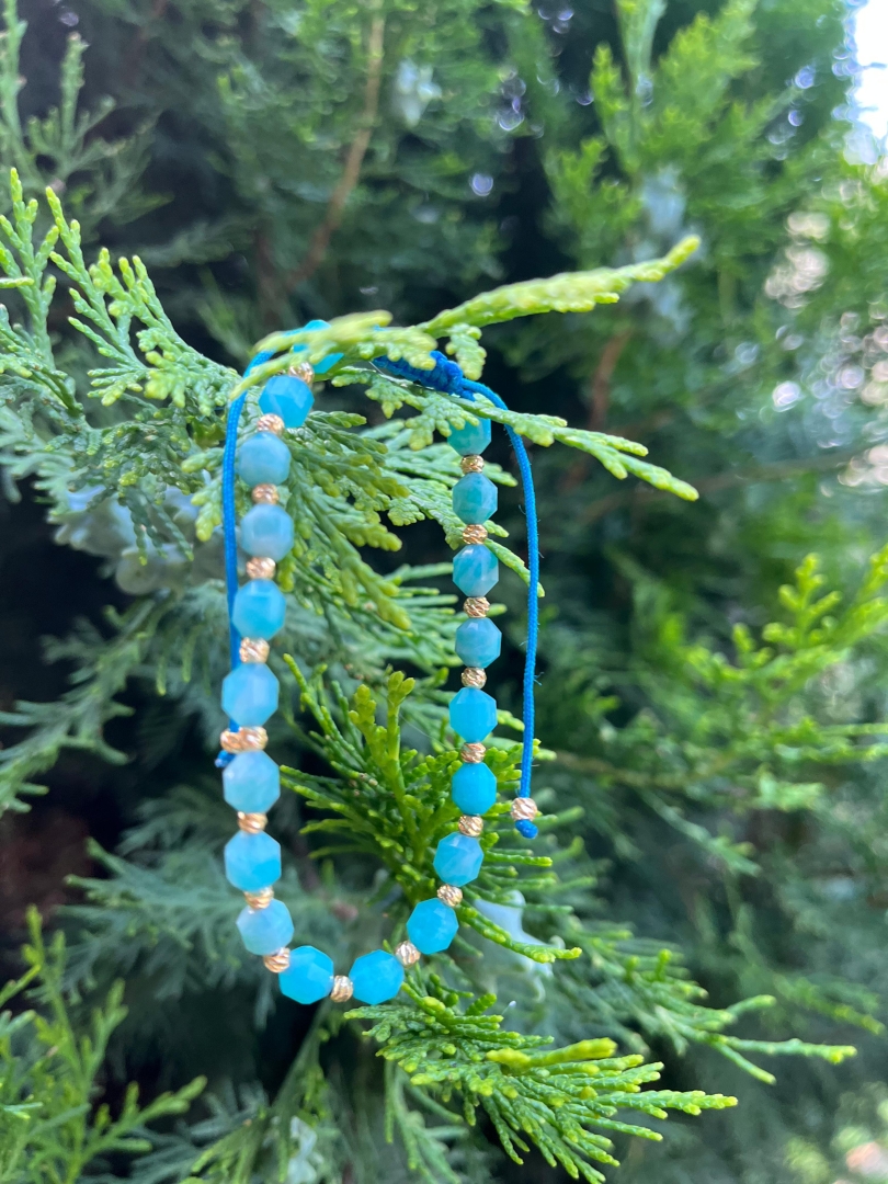 Stres Bilekliği (Amazonit) - Ayarlanabilir Bileklik - 4