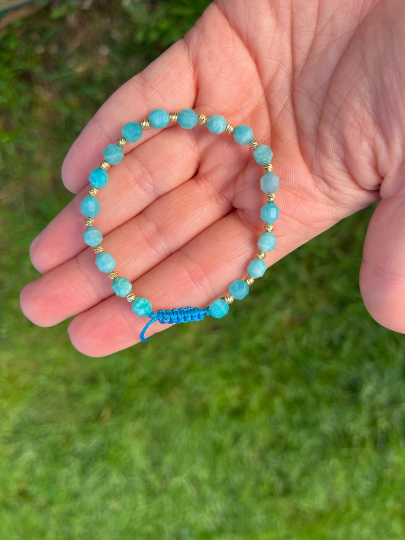 Stres Bilekliği (Amazonit) - Ayarlanabilir Bileklik - 3