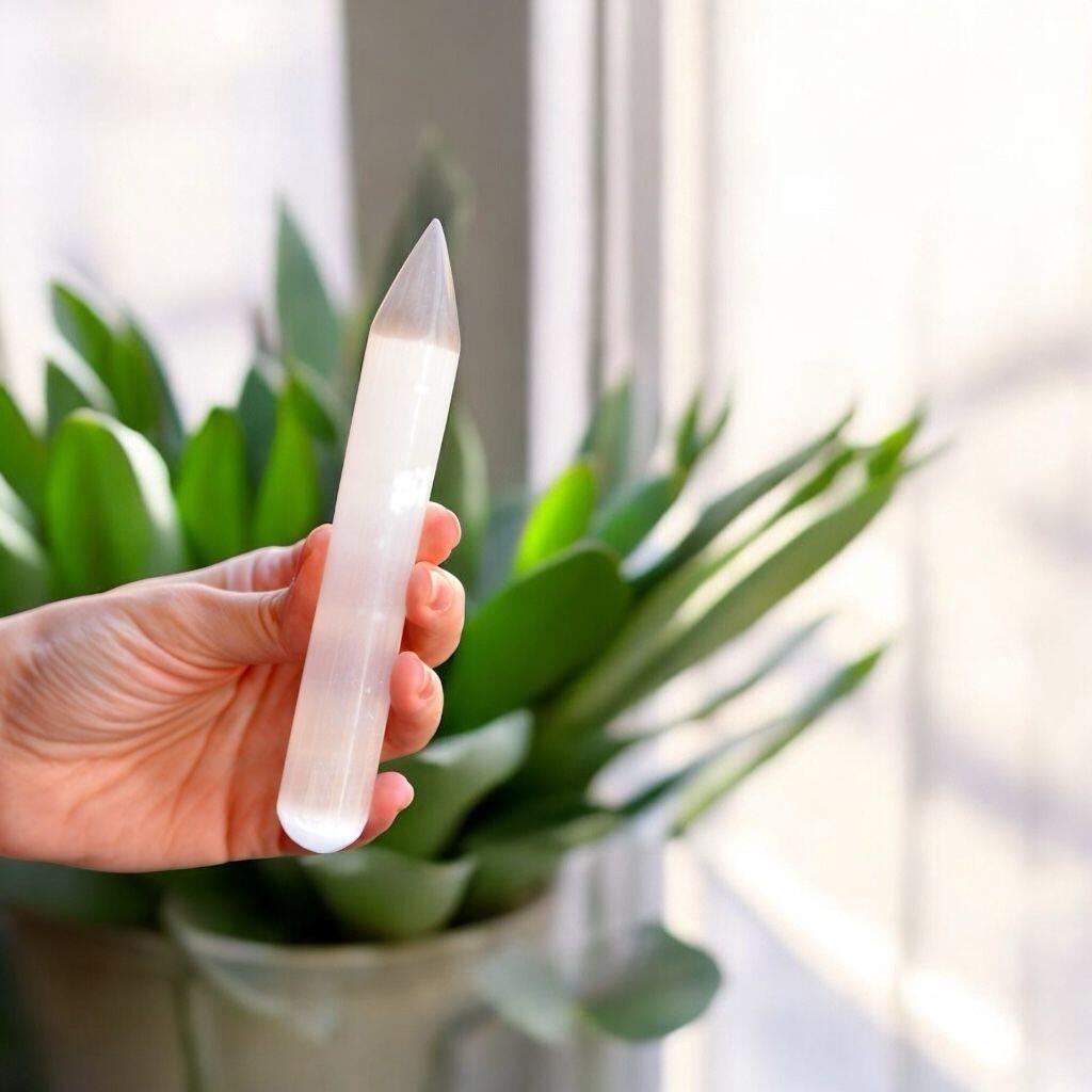 Tek Uçlu Selenit Doğal Taş - 2