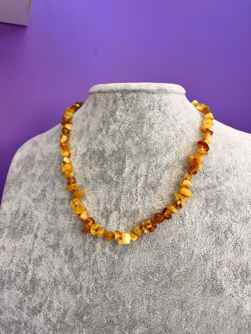 Yetişkin Boy Ham Kehribar Kolye - 2