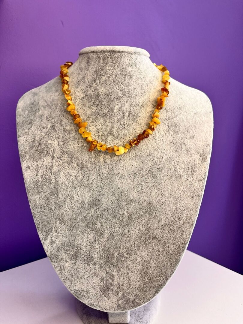 Yetişkin Boy Ham Kehribar Kolye - 5